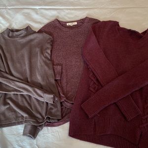 Three sweaters size S and M